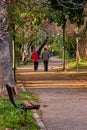 Scenic view from Kalamata Municipal Railway Park in Kalamata city, Messenia, Greece