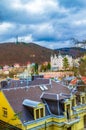 Scenic view of Karlovy Vary Old town colorful houses Czech Republic Royalty Free Stock Photo