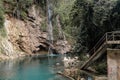 Scenic view of Kawasan Falls Canyoneering Badian Cebu Philippines Royalty Free Stock Photo