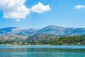 Scenic view of Koutavos Lagoon and Kefalonia island landscape Greece Royalty Free Stock Photo