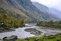 Scenic view of Kunhar river in Naran Kaghan valley, Pakistan Royalty Free Stock Photo