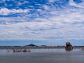 scenic view of lake against sky and cloud