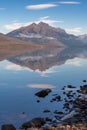 Scenic view of Lake McDonald near Apgar in Montana Royalty Free Stock Photo