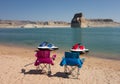 A scenic view of lake powell in the summertime