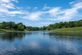Scenic view of a lake in Sefton Park Liverpool Royalty Free Stock Photo