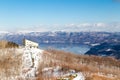 Scenic view of Lake Toya from Mount Usu or Usuzan