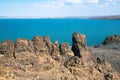 Scenic view of Lake Turkana in Loiyangalani District in Turkana County, Kenya Royalty Free Stock Photo