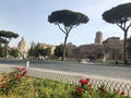 Scenic view of the landmarks and streets of Rome, Italy Royalty Free Stock Photo