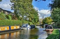 A scenic view of the Leeds and Liverpool canal, Skipton, North Yorkshire Royalty Free Stock Photo