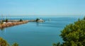 Scenic view of the Lighthouse. Port Dalhousie Marina. St. Catharines, Ontario, Canada