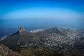 Scenic view of Lion`s Head Mount from top of Table Mount, Cape Town Royalty Free Stock Photo