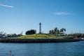 Scenic view of Lions Lighthouse in Long Beach, California. Royalty Free Stock Photo