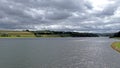 A scenic view looking across Wimbleball lake in Exmoor