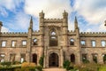 Scenic view of Lowther Castle in Cumbria, England.