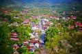Scenic View of Luang Prabang from Mount Phousi Royalty Free Stock Photo