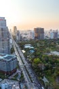 Lumpini Park in Bangkok viewed from above Royalty Free Stock Photo