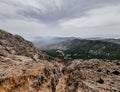 Scenic view of Lycian Olympus mountain in Turkey. Forest and hills in the summer