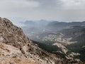 Scenic view of Lycian Olympus mountain in Turkey. Forest and hills in the summer