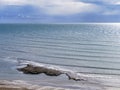 Stormy Spring Seascape at Lyme Bay Dorset Royalty Free Stock Photo