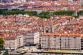 Scenic view of Lyon and Saint-Nizier church Royalty Free Stock Photo