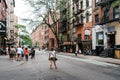 Scenic view of MacDougal Street in New York