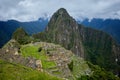 Scenic view of Machu Picchu archeological site in Peru Royalty Free Stock Photo
