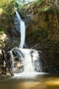 Scenic view on Mae Yen Waterfall with white water on a sunny day. Royalty Free Stock Photo