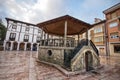 Scenic view of the main square in Ezcaray village, La rioja, Spain.