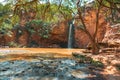 Scenic view of Makalia Waterfall in Lake Nakuru National Park in Kenya Royalty Free Stock Photo