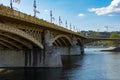Scenic view of Margit bridge in Budapest. Royalty Free Stock Photo