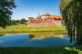 Scenic view of medieval Fagaras Citadel, Fagaras , Transylvania. Romania Royalty Free Stock Photo