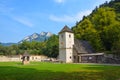 Scenic view of medieval Red Monastery & x28;Cerveny Klastor& x29; in Pieniny Mountains, Slovakia Royalty Free Stock Photo