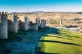 View from Avila`s medieval walls. Castille and Leon, Spain. Royalty Free Stock Photo