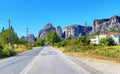 Scenic view of Meteora rock formation Greece Royalty Free Stock Photo