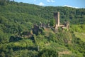 Scenic view of Metternich Castle on the green hillside. Beilstein, Germany Royalty Free Stock Photo