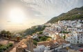 Scenic view of Mijas village at sunset. Costa del Sol, Andalusia Royalty Free Stock Photo