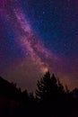 Scenic view of Milky Way and star over Diablo lake in North Ca Royalty Free Stock Photo