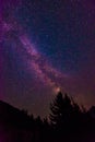 Scenic view of Milky Way and star over Diablo lake in North Ca Royalty Free Stock Photo