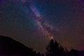 Scenic view of Milky Way   and star over Diablo lake in North Cascade national park,Wa,USA Royalty Free Stock Photo