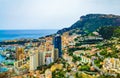 Scenic view of Monaco and seaside Royalty Free Stock Photo