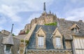 Scenic view in Mont Saint Michel, Normandy, France Royalty Free Stock Photo