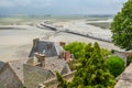 Scenic view in Mont Saint Michel, Normandy, France Royalty Free Stock Photo