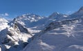 Scenic view of Monte Rosa mountain massif, Switzerland. Royalty Free Stock Photo