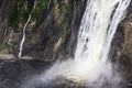 Scenic view of the Montmorency Falls in Quebec, Canada Royalty Free Stock Photo