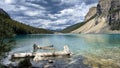 Scenic view of Moraine Lake in Banff National Park in Alberta, Canada Royalty Free Stock Photo