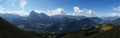 Scenic view of mountain alp in south tyrol to langkofel gruppe