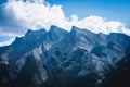 Scenic view of mountain and blue sky in CANADA Royalty Free Stock Photo