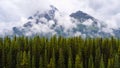 Scenic view of mountain and blue sky in CANADA Royalty Free Stock Photo