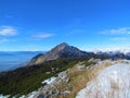 Scenic view of mountain Storzic in Kamnik-Savinja alps Royalty Free Stock Photo