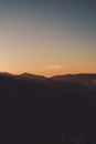 Scenic view of Mountains after Sunset- Beautiful Hills in Shimla Royalty Free Stock Photo